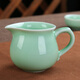 祥業(yè) 手繪青瓷魚(yú)杯茶具德化青瓷功夫茶具陶瓷鯉魚(yú)套裝茶壺蓋碗茶杯 青瓷游魚(yú)得水公道杯