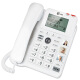 AT&TAT&T5345有绳座机来电显示大音量办公家用电话机 有线扩音商务固话电话机大屏幕大字体电话机 白色