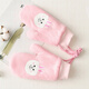 幽米冬季保暖學(xué)生掛繩加絨可愛(ài)卡通騎車(chē)情侶全指連指手套 米色 粉色肯尼兔