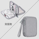 BUBM移動(dòng)硬盤收納包數(shù)據(jù)線充電器耳機(jī)U盤U盾數(shù)碼保護(hù)套袋盒子西部希捷 【新型螞蟻布】雙層款-灰色