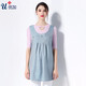 優(yōu)加銀纖維防輻射服孕婦裝孕婦防輻射服電腦四季款1513 淡藍色 XL