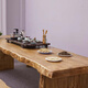 鐵腳七鐵腳七原木不規則自然邊實(shí)木大板桌茶臺茶桌 200*75*75*厚8CM