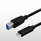 存儲巴士（databus）移動硬盤盒USB3.1線TypeC轉B接口元谷線纜C-B 黑