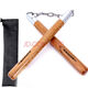 狂神雙截棍木質(zhì)實(shí)戰兩節二節棍表演鋼鏈專(zhuān)業(yè)訓練 實(shí)木雙節棍（木色或棗紅色）