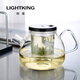 明尊（LIGHTKING）大容量飄逸杯泡茶壺 耐熱玻璃茶具花茶壺茶道杯 E-24/900ml