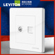 美國立維騰（LEVITON）開關(guān)插座面板 網(wǎng)線插座+有線電視插座面板 電腦網(wǎng)絡(luò)網(wǎng)線家用面板電視電腦 電視電腦插座