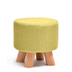 隆上隆 創(chuàng  )意小矮凳簡(jiǎn)約凳子實(shí)木換鞋凳休閑小圓凳矮墩小凳子 抹茶-櫸木腿