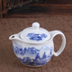 杰藝陶瓷茶壺大號單壺功夫茶具青花瓷品茗杯山水青花泡茶壺大容量茶壺