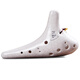 風(fēng)雅陶笛（FENG YA OCARINA） 裂紋加長(cháng)型12孔中音C調 十二孔AC陶笛 12AC加長(cháng)型白裂紋