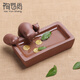 陶云尚創(chuàng)意紫砂茶寵擺件喝水小豬 精品手工擺件茶玩家居擺件 團結(jié)一家親（送養(yǎng)壺筆一根）