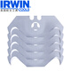 IRWIN 美國歐文 雙金屬梯形美工刀片  割刀片 碳鋼鉤形刀片 墻紙壁紙刀片 裁紙刀 碳鋼鉤形刀片(5片裝)