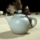 汝道汝窯茶壺單壺陶瓷泡茶壺家用復(fù)古功夫茶具天青西施壺汝瓷可養(yǎng)開片 汝窯圓珠壺220ml