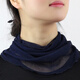 珥妃防曬絲巾女夏桑蠶絲圍脖假領(lǐng)子女夏季套頭圍巾 深藍色