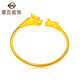 菜百首飾 黃金手鐲 足金喜福金彈力軟手鐲龍鳳婚嫁新娘金手鐲 計價(jià) HJ 足金 約16.14g