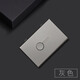 利藍（LEADLAND）金屬名片盒大容量手推式名片夾男女款禮品辦公文具可定制logo刻字 磨砂灰色1886