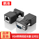 鵬港 VGA延長(cháng)器 轉RJ45網(wǎng)口轉接頭轉換器網(wǎng)線(xiàn)連接器延長(cháng) VGA公母頭轉換頭顯示器 VGA公對公1套（包括發(fā)射端和接收端）