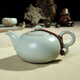 汝道汝窯茶壺單壺陶瓷功夫茶具家用過濾泡茶壺汝瓷可養(yǎng)開片復古泡茶器 汝窯雙耳壺260ml