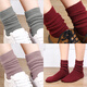 紐菲奧納 堆堆襪女中長(cháng)款秋冬中筒襪子女厚款棉襪子 學(xué)院風(fēng)女士日韓系長(cháng)筒襪子3雙裝 酒紅+淺灰+橡皮粉 女士