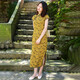 亂在江南新中式國風(fēng)碎花亞麻優(yōu)雅盤扣改良旗袍裙女夏季新款顯瘦立領(lǐng)連衣裙 花色 S