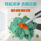 茶花拖把強(qiáng)吸水纖維地拖圓頭墩布拖地頭毛巾布吸水布條拖把 4703拖把1支  綠色