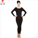 皮爾卡丹（pierre cardin）內衣女薄款無(wú)痕莫代爾套裝秋衣秋褲女士?jì)纫滦奚泶虻讏A領(lǐng)內衣套裝 黑色 XL