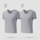 必行（bisual）男士純棉短袖t恤運動(dòng)打底衫男無(wú)痕內衣V領(lǐng)緊身背心透氣吸汗衫男 短袖（2件銀灰） 2XL （適合140-160斤）