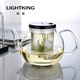 明尊（LIGHTKING）大容量飄逸杯泡茶壺 耐熱玻璃茶具花茶壺茶道杯 E-25/900ml