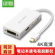綠聯(lián)Mini DP轉HDMI/VGA/DVI三合一轉換器線(xiàn)擴展塢 適用Surface蘋(píng)果電腦接投影儀 白色-(4K-膠殼)
