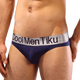TIKU梯酷男士內(nèi)褲 莫代爾吸汗透氣三角內(nèi)褲 純色低腰寬邊三角褲3條盒裝 3條裝(黑+藏青+深灰) XL