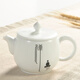 木語(yǔ)瓷緣 羊脂玉瓷茶壺家用陶瓷功夫茶具茶道配件過(guò)濾茶壺單壺 羊脂釉茶壺-禪