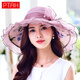 布塔遮陽(yáng)帽女夏天防紫外線(xiàn)真絲太陽(yáng)帽韓版可折疊大沿防曬帽沙灘帽