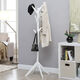 雅客集實(shí)木落地衣帽架臥室掛衣架客廳立式衣服架子樹(shù)形架家用收納置衣架 白色