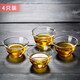 綠昌明茶碗玻璃寬口喝茶杯功夫茶杯小品杯耐熱品茗杯主人杯子80毫升
