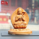 斐然 桃木汽車(chē)擺件飾品創(chuàng  )意高檔男女士車(chē)內車(chē)載中控臺裝飾品十二生肖本命佛守護神佛像木雕工藝品 屬馬大勢至菩薩