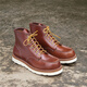 玩累了的孩子玩兒冒險系列 NO.9111 歐美復古高幫鞋真皮工裝男馬丁短靴 No.875酒紅棕色 -玩兒發(fā)泡底 44