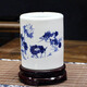 隆賀景德鎮陶瓷器 創(chuàng  )意筆筒筆洗擺件禮品 辦公裝飾品 擺設紀念品禮品書(shū)房裝飾擺件 和為貴 小號帶底座
