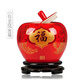 景鑫景德鎮陶瓷器花瓶蘋(píng)果家居客廳電視柜酒柜裝飾品擺件博古架儲物罐 紅色小號龍鳳金福（帶蓋）+底座