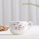 祥燕（xiangyan） 單耳小茶杯花茶杯陶瓷茶杯有耳功夫帶把白瓷帶柄小茶杯單杯 荷韻