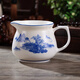 恒古（Heregur） 功夫茶具零配件 茶海 分茶器 奶壺 青花陶瓷公道杯容量250毫升 青花山水(250ML)