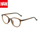 漢（Han Dynasty）近視眼鏡框架男女款 時(shí)尚圓框防輻射藍光眼鏡 48392 質(zhì)感深棕 配1.56防藍光鏡片0-400度