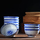 LICHEN 景德鎮老式青花玲瓏陶瓷碗 釉下彩陶瓷餐具飯碗 中式優(yōu)級品餐具 十個(gè)裝 龍紋碗4.5英寸