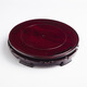 伊蓮 旋轉仿紅木木質(zhì)圓形花盆花瓶底座 奇石佛像擺件底座 底托盤(pán) 直徑38CM