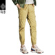 麻吉MATCH 潮牌修身褲男工裝小腳褲新款男士多口袋束腳褲秋冬潮男新款長(cháng)褲 6045 卡其黃 L