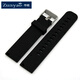 尊耀（zunyao）硅膠表帶 適配于MOTO 360二代手表帶 小黑2表帶 天然硅膠 柔軟 運(yùn)動(dòng)表帶 黑色 寬A=20mm