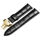 智盛（ZHISHENG）適用江斯丹頓百達翡麗寶璣天王海鷗羅西尼真皮表帶手表帶男女士 黑皮黑線(xiàn)DAB 20mm