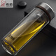 希諾玻璃杯 雙層隔熱男士女士玻璃水杯 帶蓋透明水晶杯子 濾網(wǎng)泡茶水 栗色 XN-7033 380ml