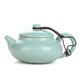 寧不凡（NINGBUFAN） 汝窯茶壺陶瓷手工單壺內(nèi)開(kāi)片汝瓷泡茶器 天藍(lán)禮盒裝 玄德壺