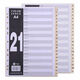 富得快 隔頁(yè)紙 FD-2100 A4 21頁(yè)P(yáng)P彩色索引紙 塑料分頁(yè)紙 膠質(zhì)分類(lèi)卡 字母分頁(yè)紙