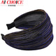 AiChoice 寬邊發(fā)箍發(fā)飾布藝超寬帶齒防滑發(fā)卡遮蓋透氣遮白發(fā)頭箍女頭飾 寶藍色