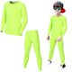 TriplewiN兒童款運動(dòng)緊身衣套裝大童男童速干長(cháng)袖T恤健身服童籃球訓練足球打底緊身褲彈力跑步多色 熒光綠上衣+熒光綠褲子 24碼適合130-135CM50-60斤